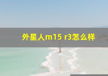 外星人m15 r3怎么样